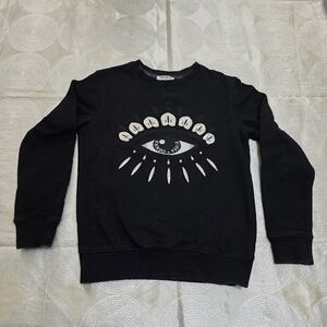 Kenzo Paris Eye Crewneck Sweatshirt Embroidered Designer Pullover Women’s Small